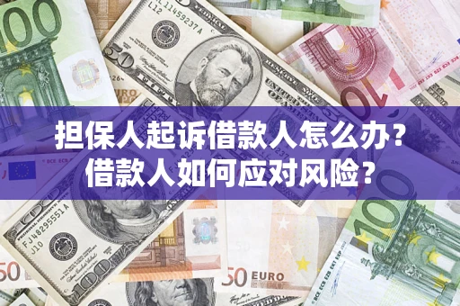 北京担保人起诉借款人怎么办？借款人如何应对风险？